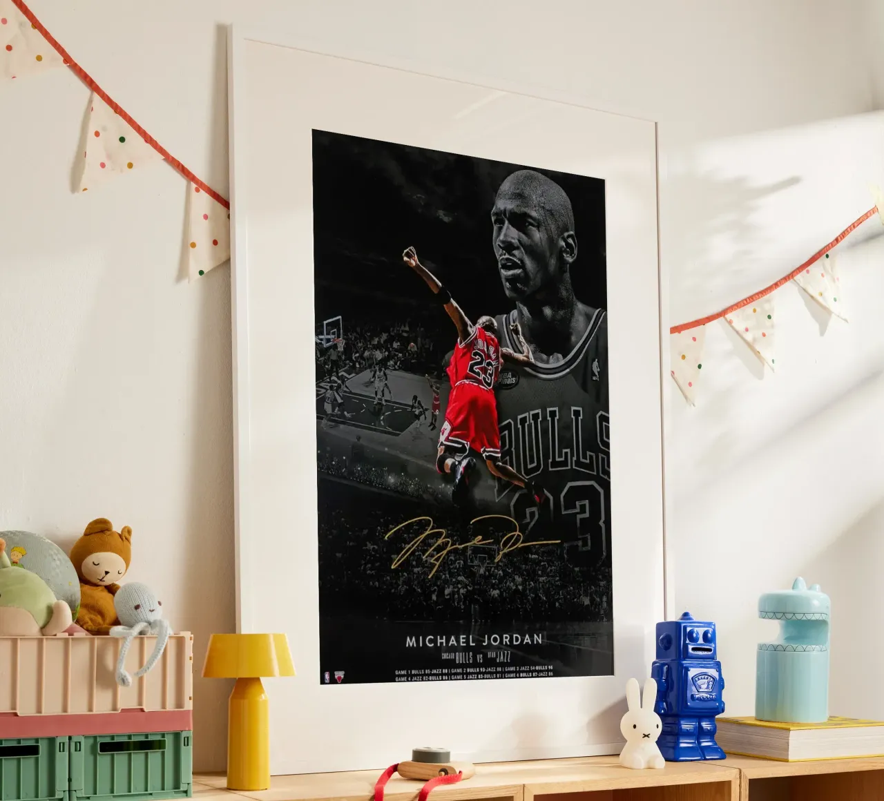 Michael Jordan Chicago poster con telaio in alluminio da kanel shop