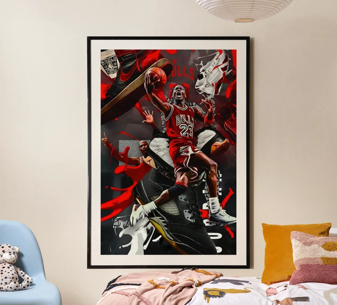 michael jordan cool poster con telaio in plastica da kanel shop