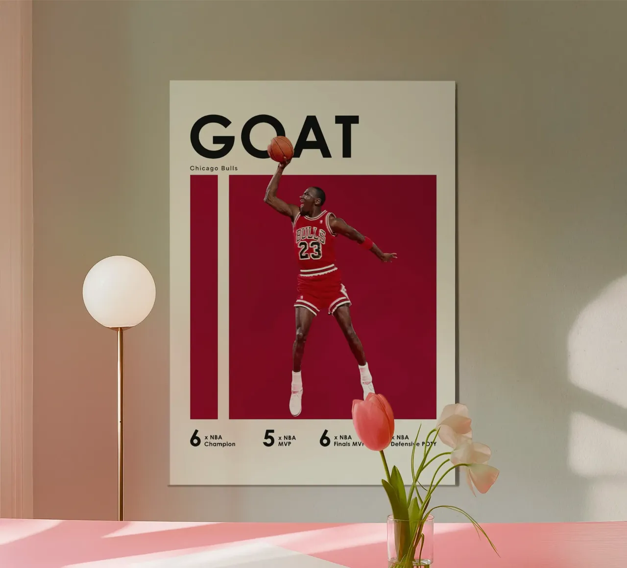 michael jordan capra poster con telaio in plastica da kanel shop