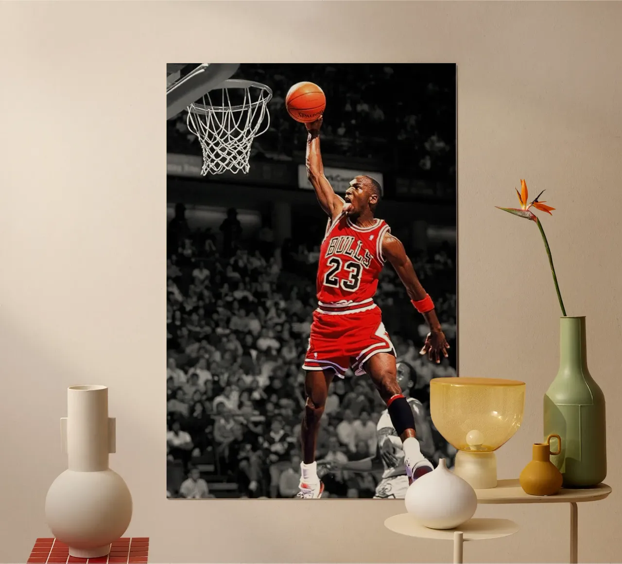 Michael Jordan Slam Dunk Air Basket poster con telaio in plastica da kanel shop