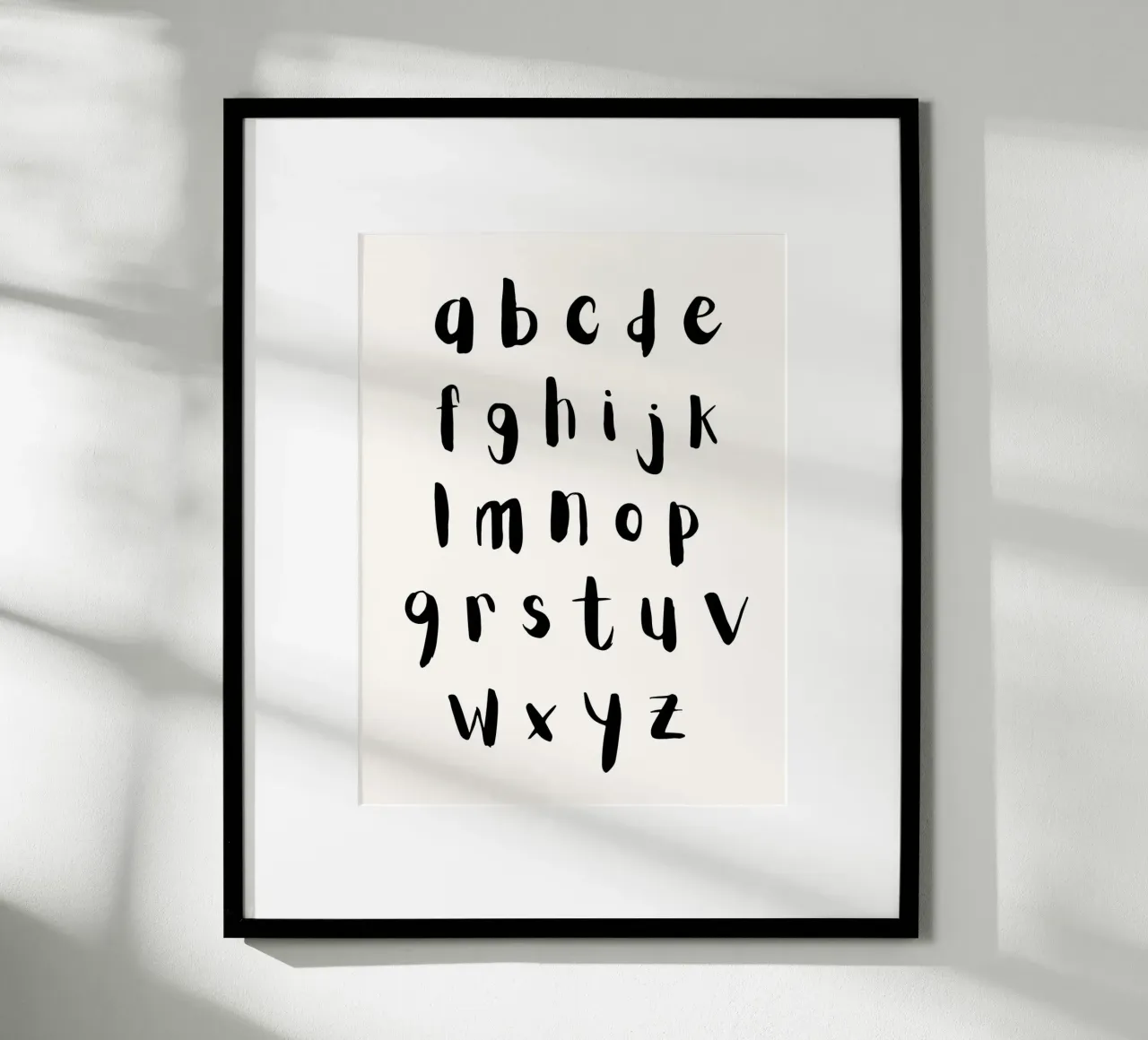 ABC poster con telaio in legno da PinkCandyWalls
