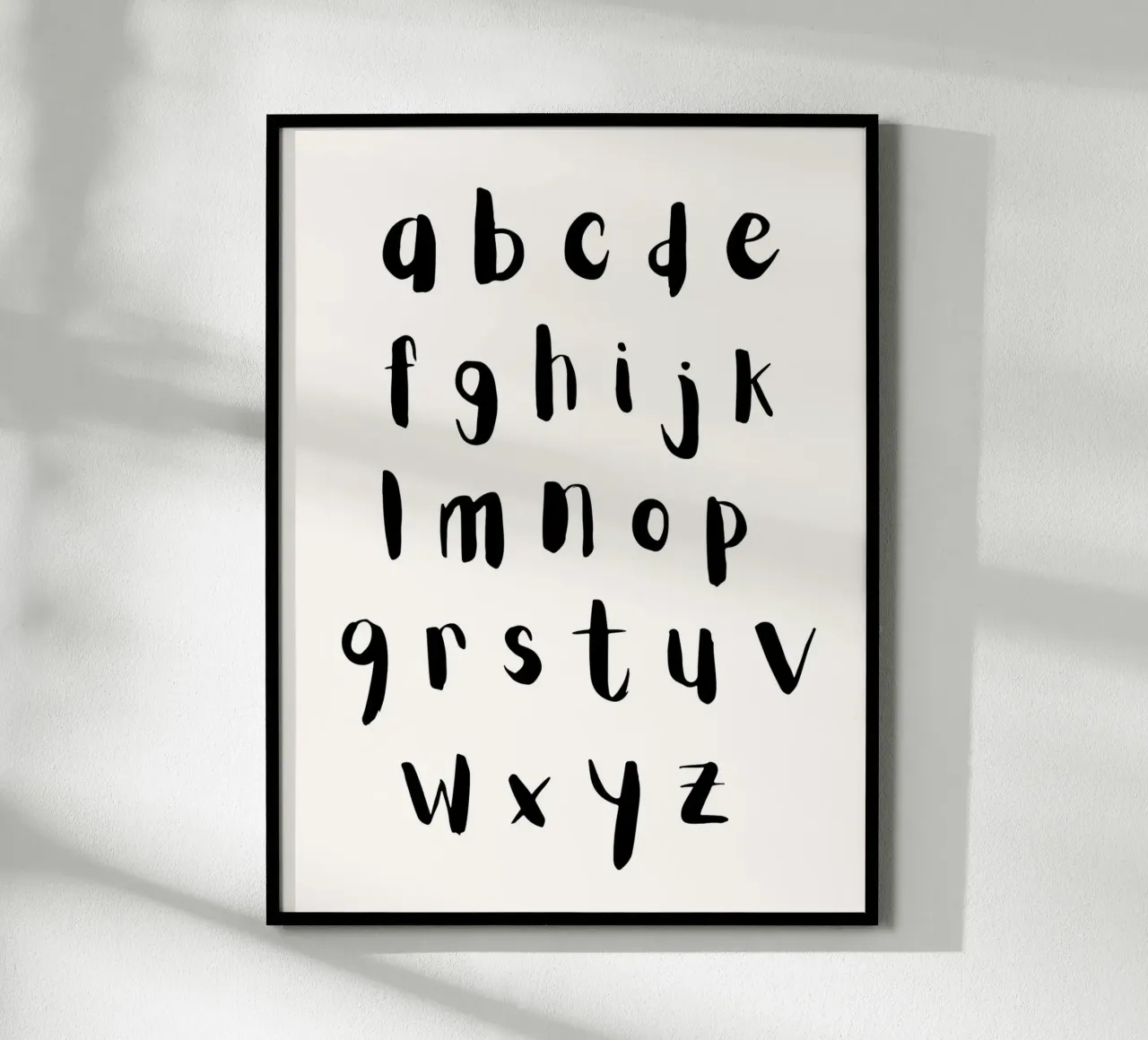 ABC poster con telaio in legno da PinkCandyWalls