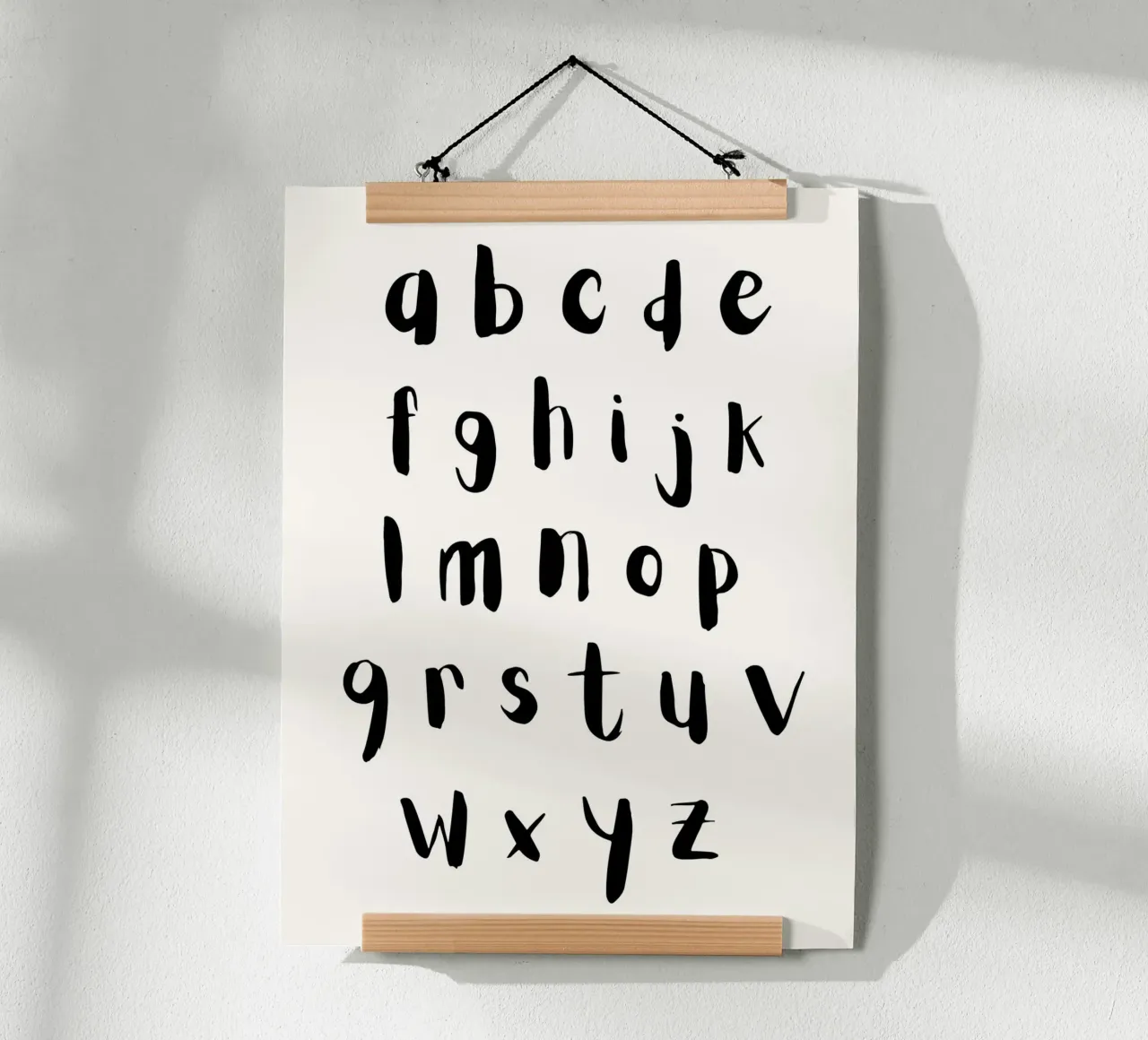 ABC poster con telaio in legno da PinkCandyWalls