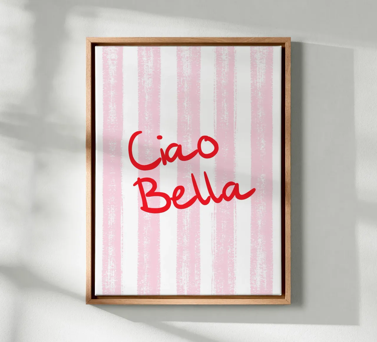 Ciao Bella Design canvas met Baklijst van dericktype