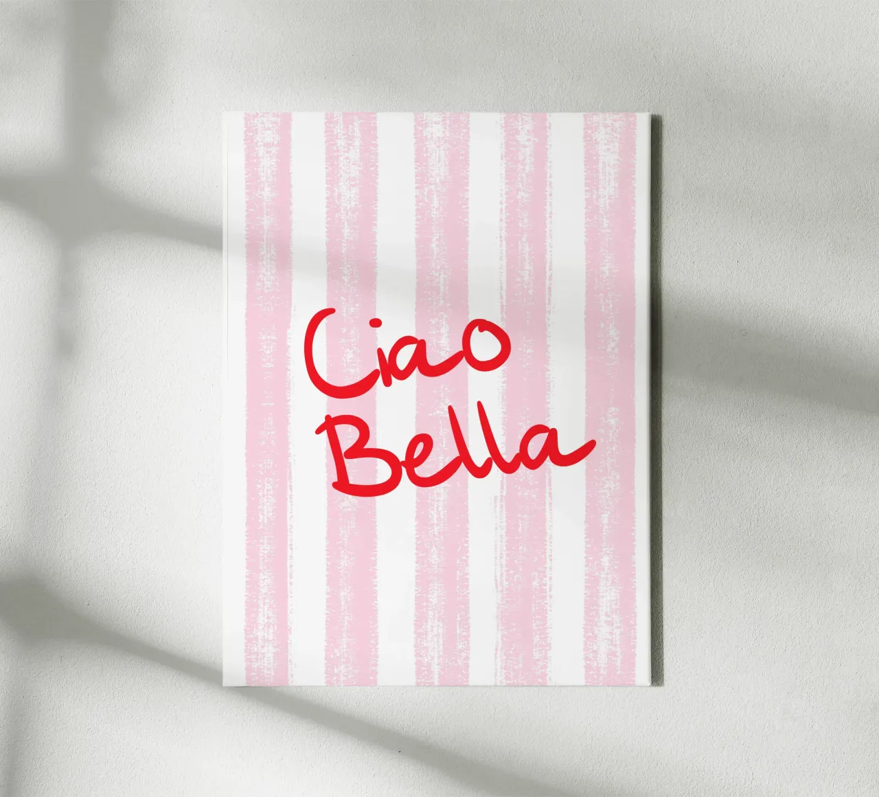 Ciao Bella Design canvas met Baklijst van dericktype