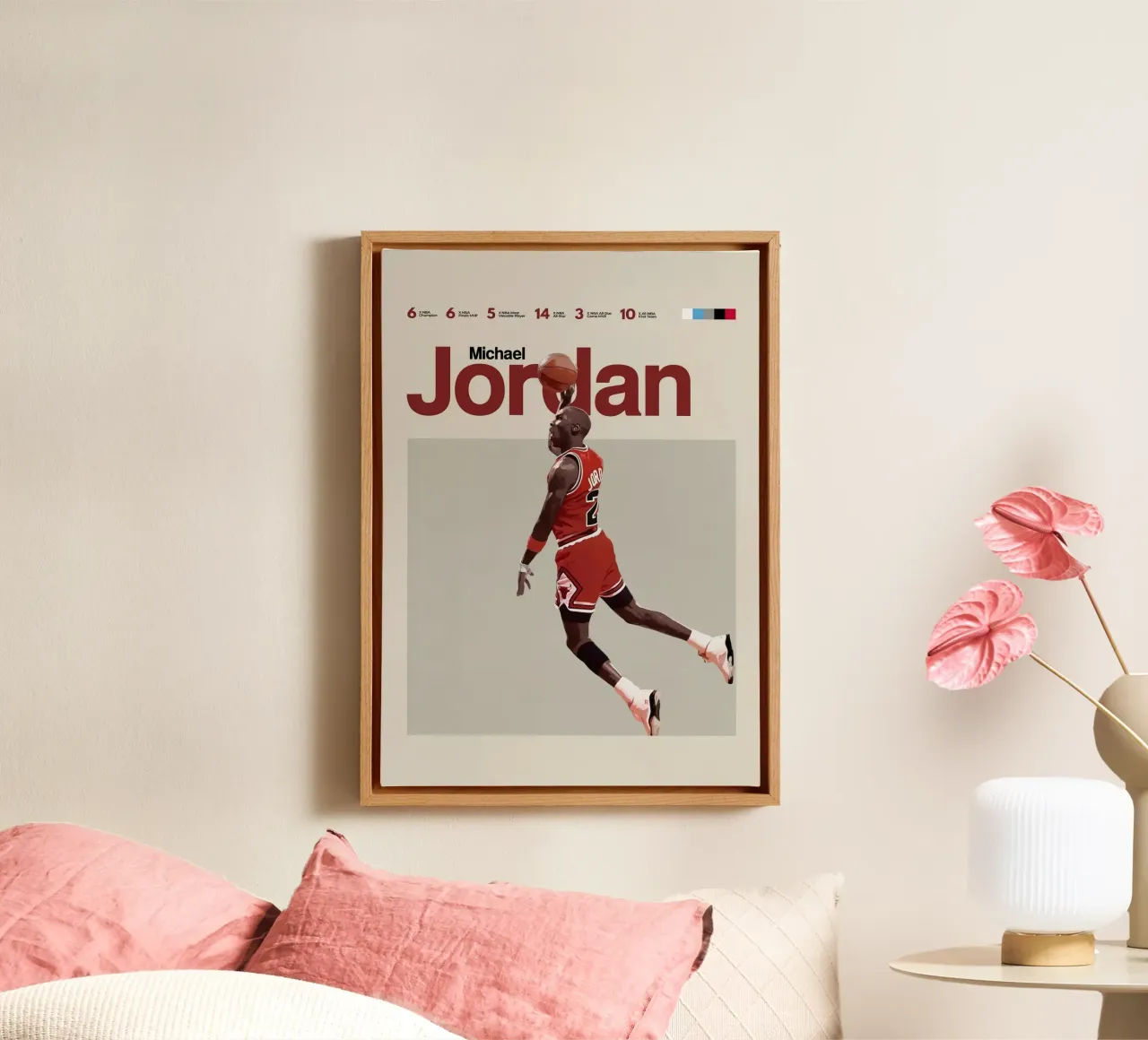 Michael Jordan tela con Cornice a cassetta da kanel shop
