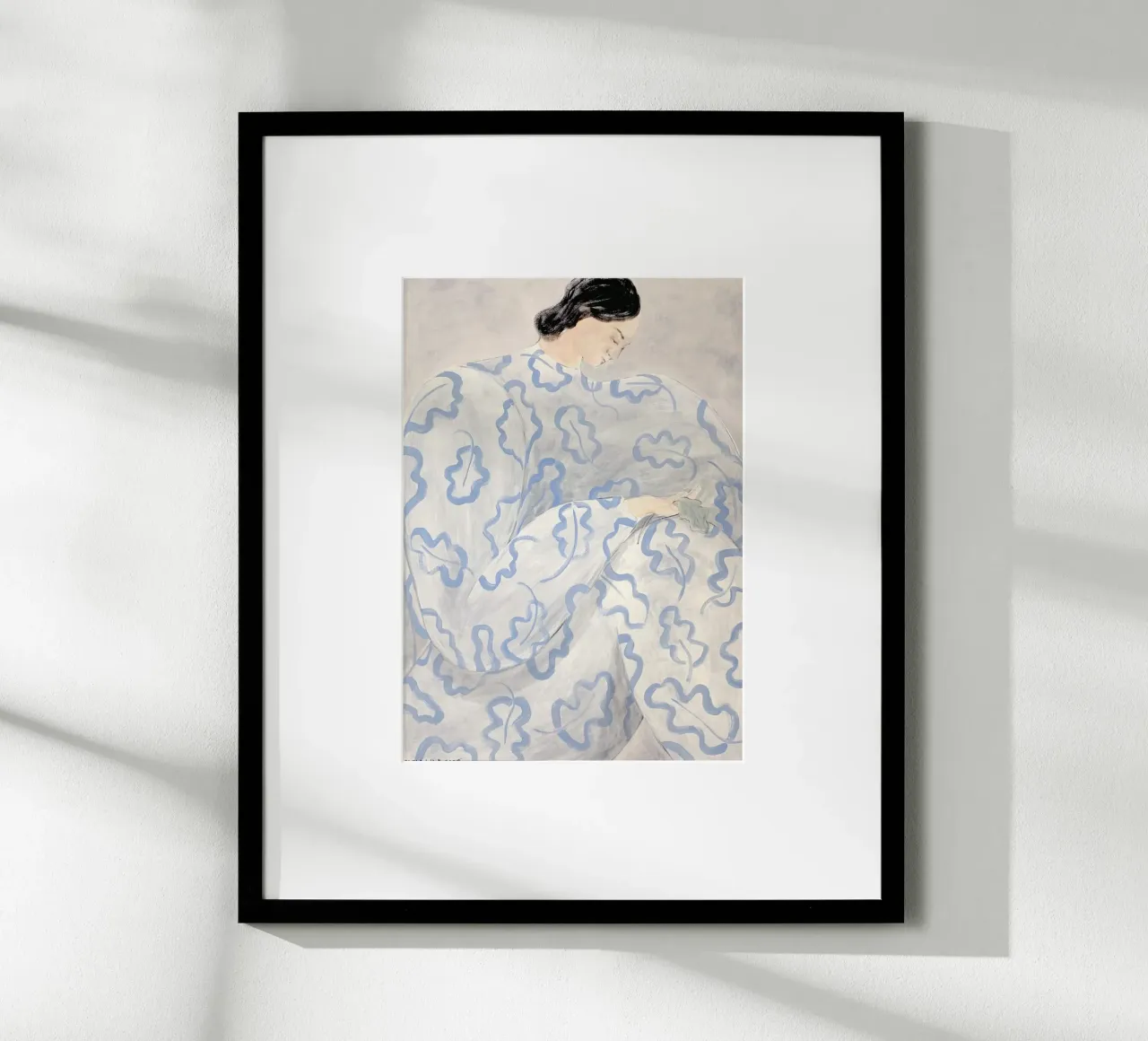Fiori bianchi annoiati poster da Serrano Shop