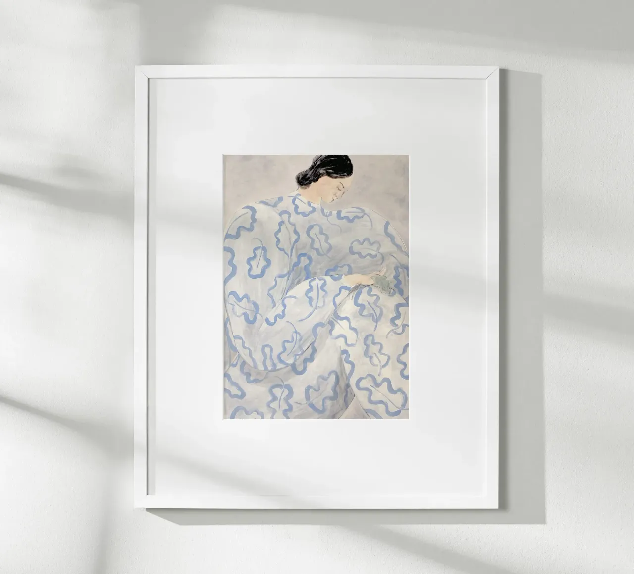 Fiori bianchi annoiati poster da Serrano Shop