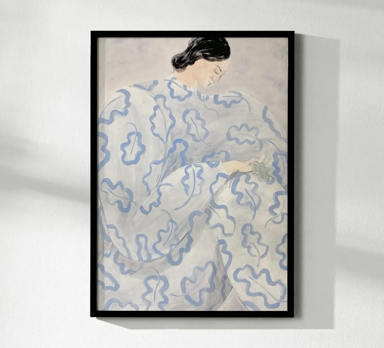 Fiori bianchi annoiati poster da Serrano Shop