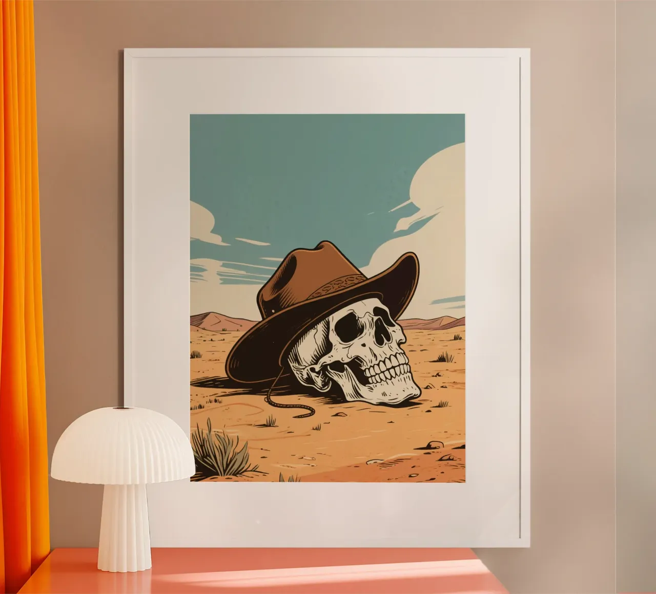 cowboy skull poster da knowledge