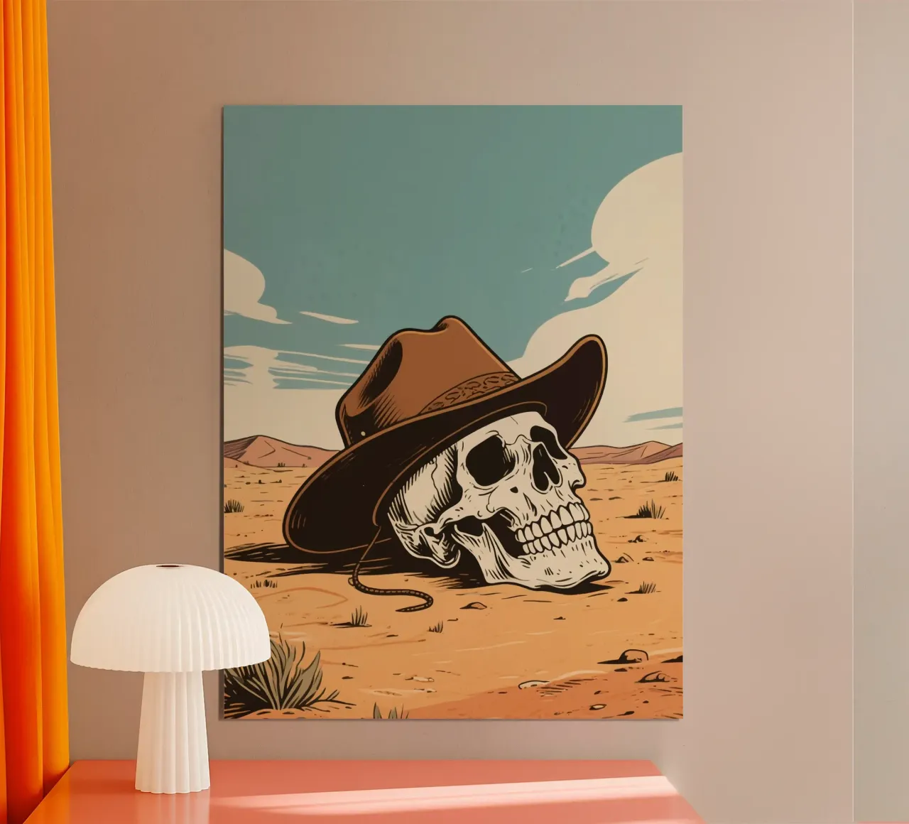 cowboy skull poster da knowledge