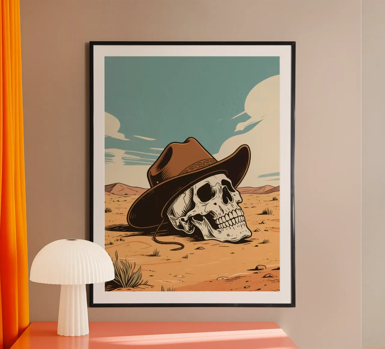 cowboy skull poster da knowledge