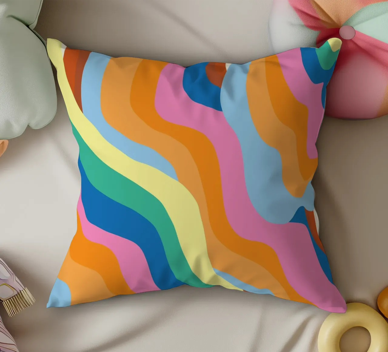 Arcobaleno in fusione cuscino da Little Dean