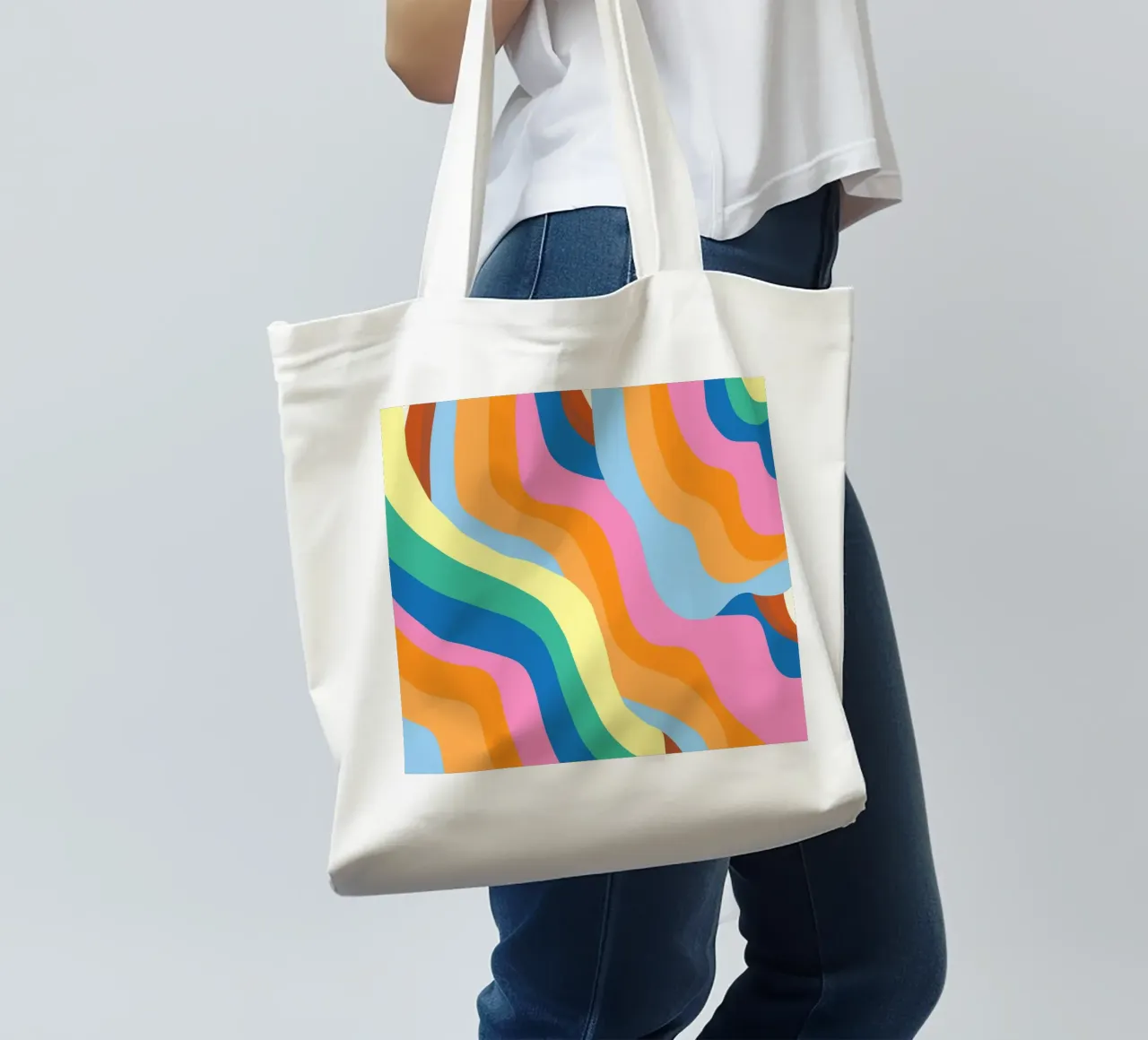 Arcobaleno in fusione borsa in juta da Little Dean