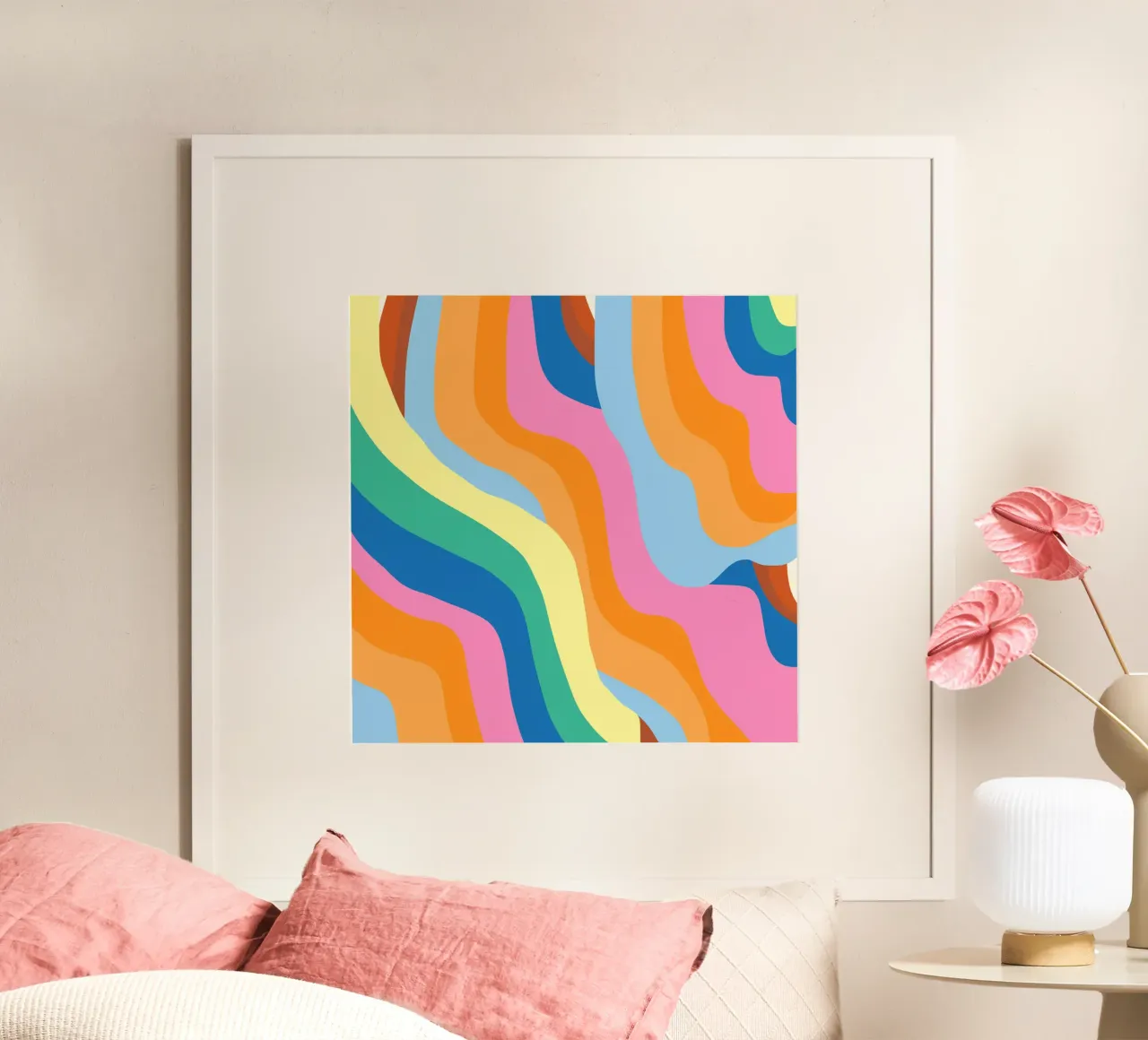 Arcobaleno in fusione poster con telaio in alluminio da Little Dean