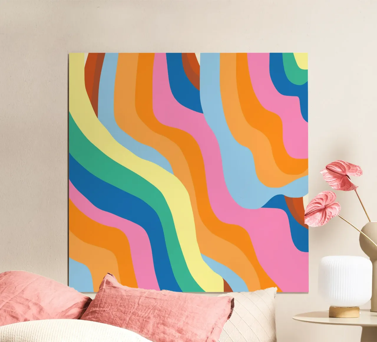 Arcobaleno in fusione poster con telaio in alluminio da Little Dean