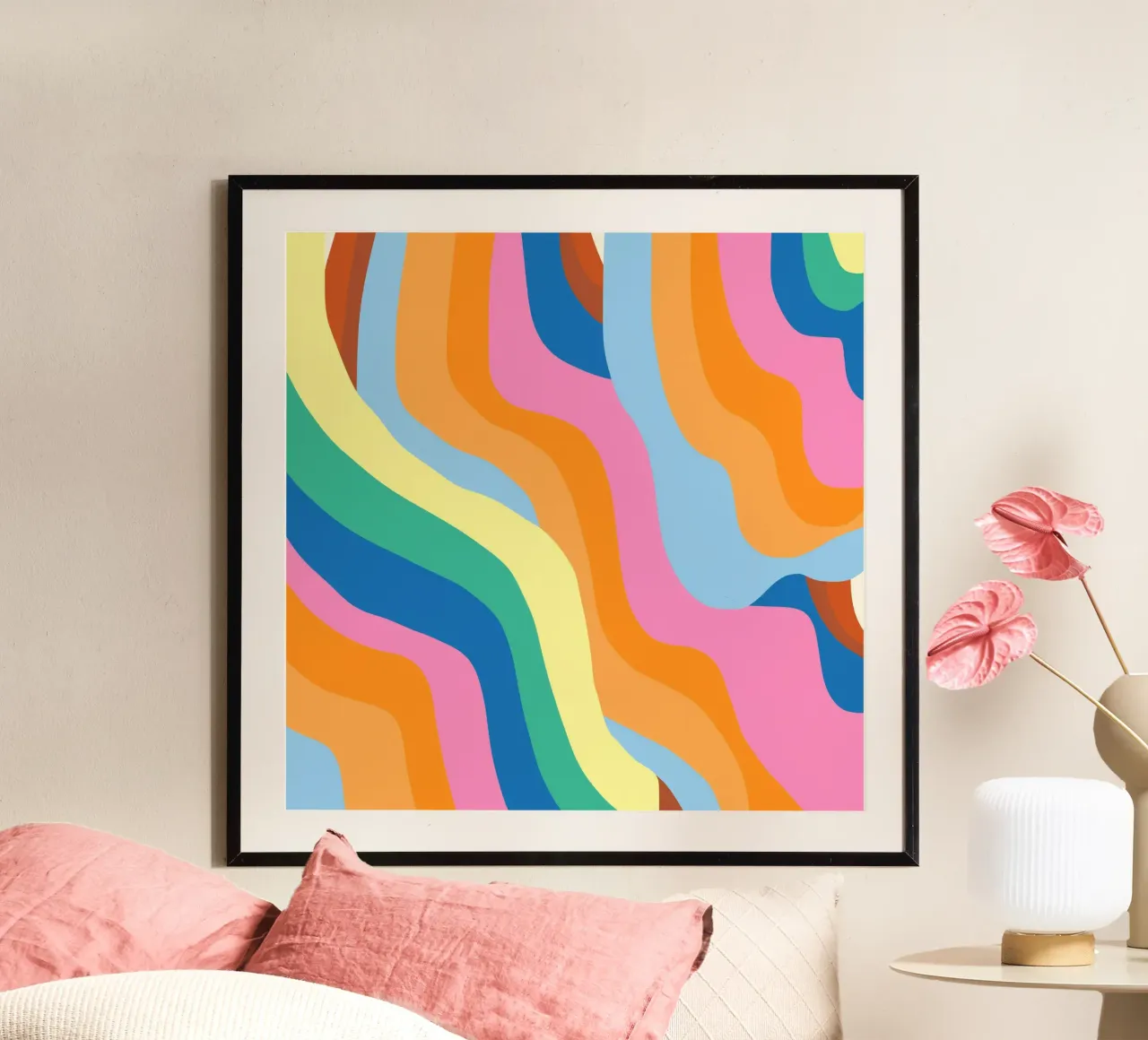 Arcobaleno in fusione poster con telaio in alluminio da Little Dean