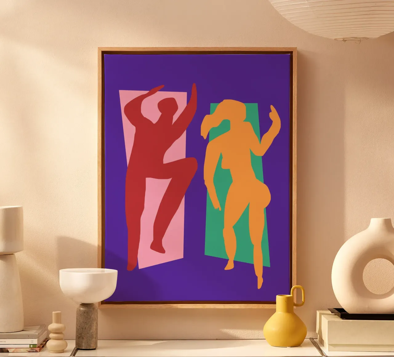 Zomer dansfiguur canvas met Baklijst van Little Dean
