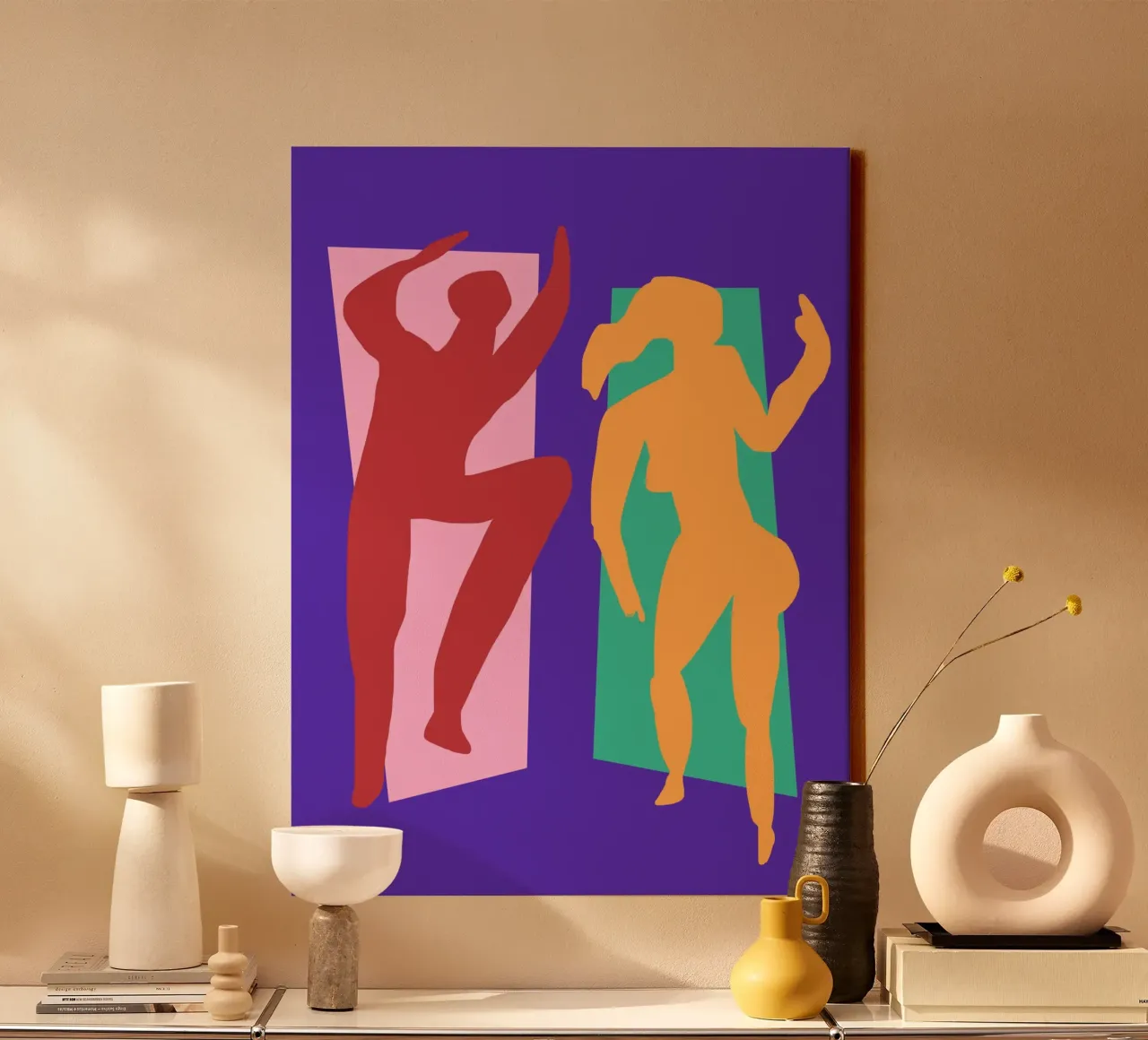 Zomer dansfiguur canvas met Baklijst van Little Dean