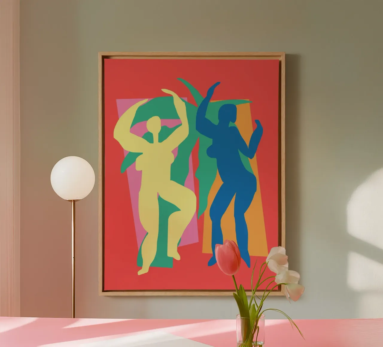 Zomerdans figuur 02 canvas met Baklijst van Little Dean