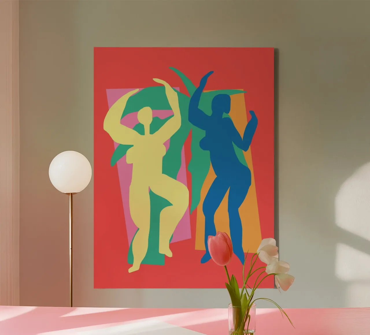 Zomerdans figuur 02 canvas met Baklijst van Little Dean