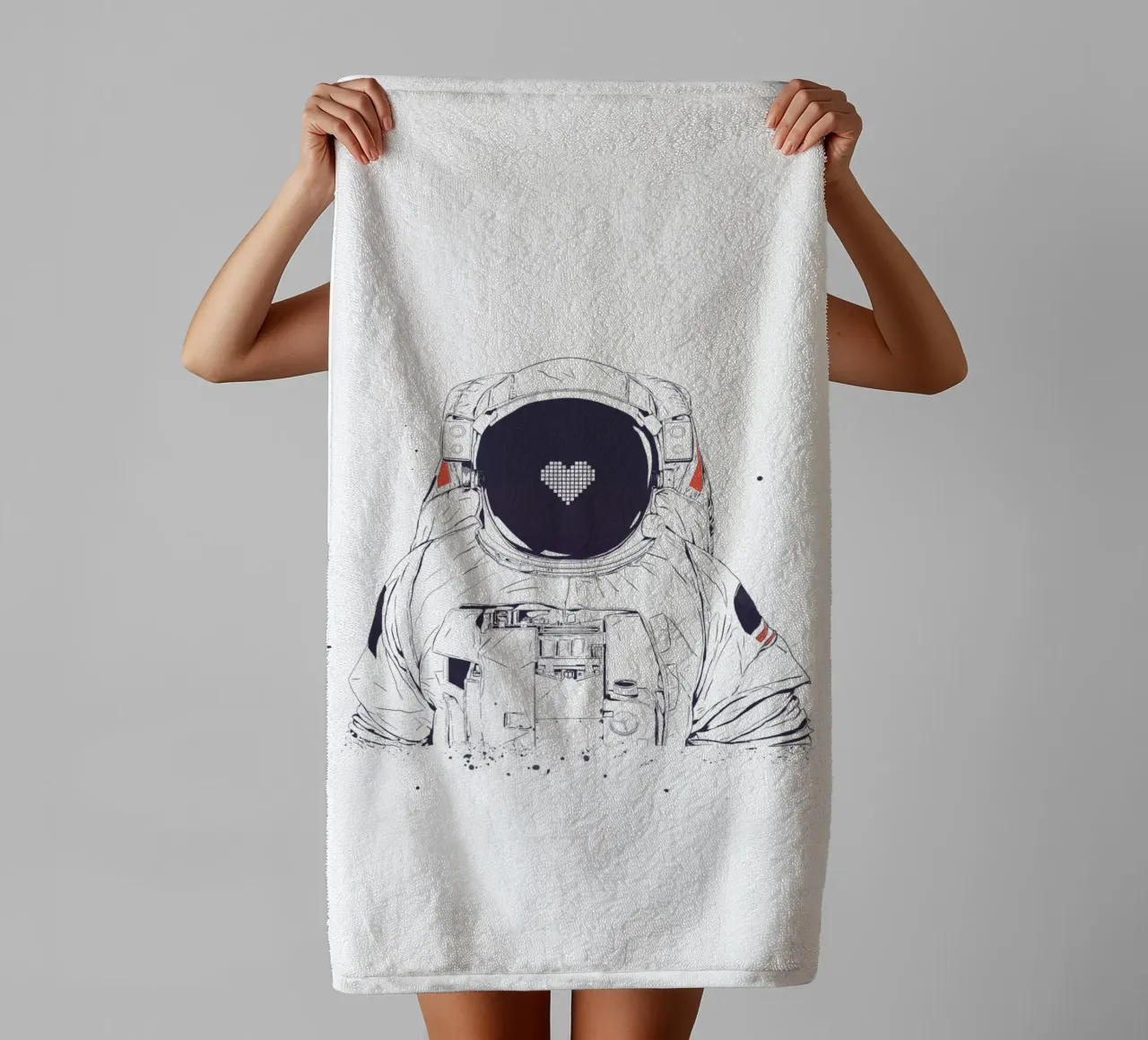 Astronaut love asciugamano da bagno da Balazs Solti