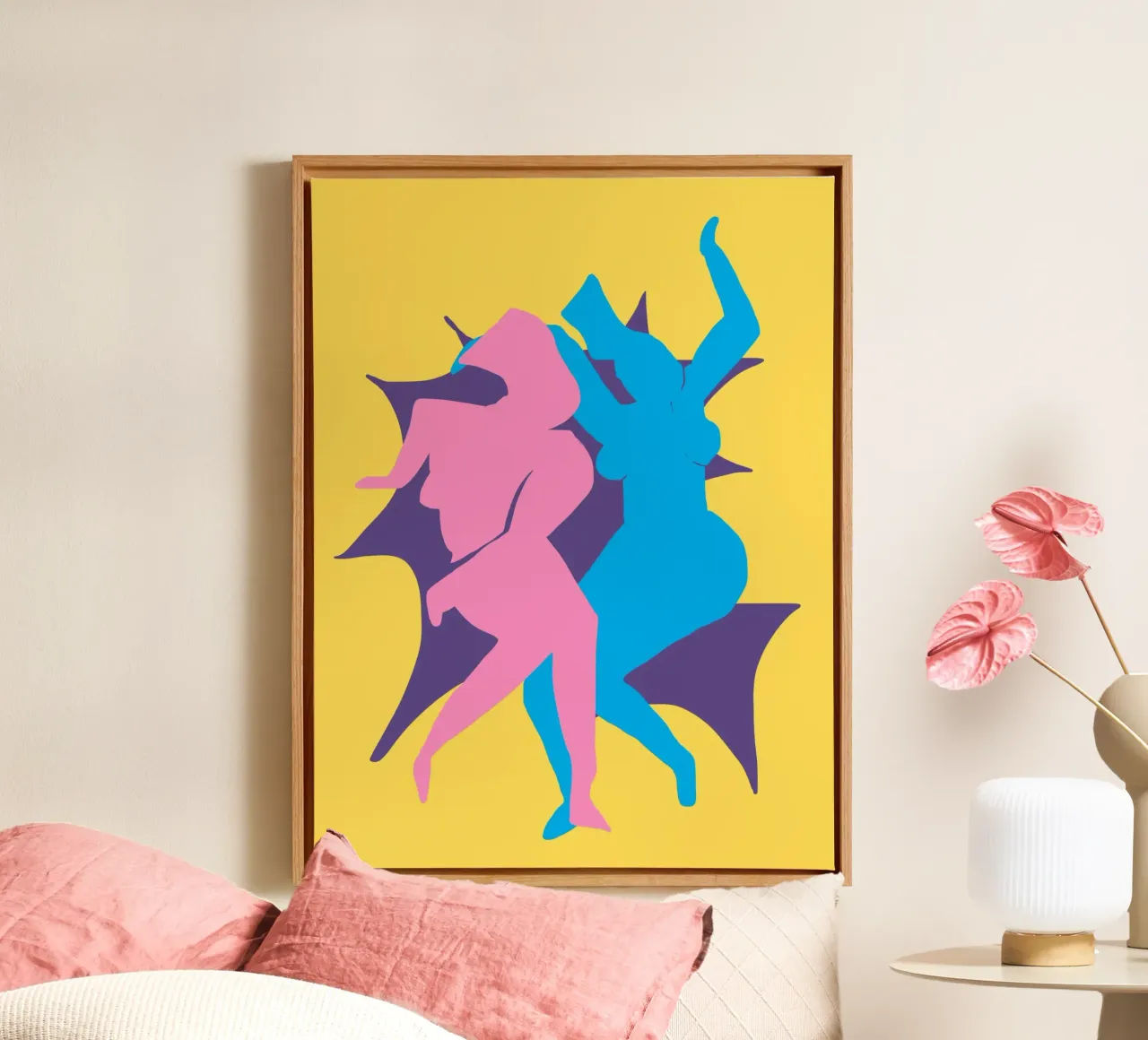 Zomerdans figuur 03 canvas met Baklijst van Little Dean