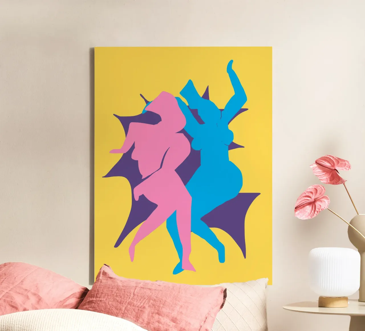 Zomerdans figuur 03 canvas met Baklijst van Little Dean