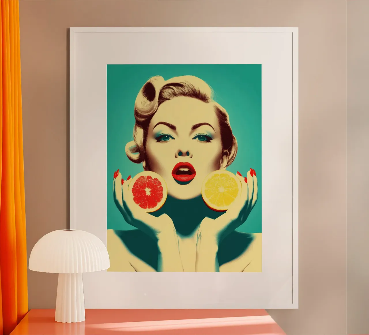 Citrus Frau | Fresca pop art vitaminica per la cucina poster da Autofocus