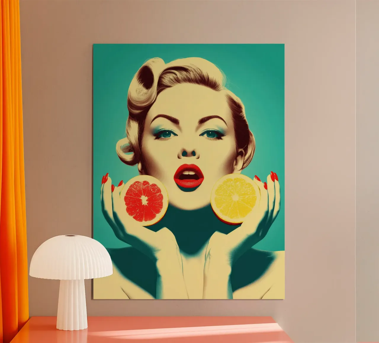 Citrus Frau | Fresca pop art vitaminica per la cucina poster da Autofocus
