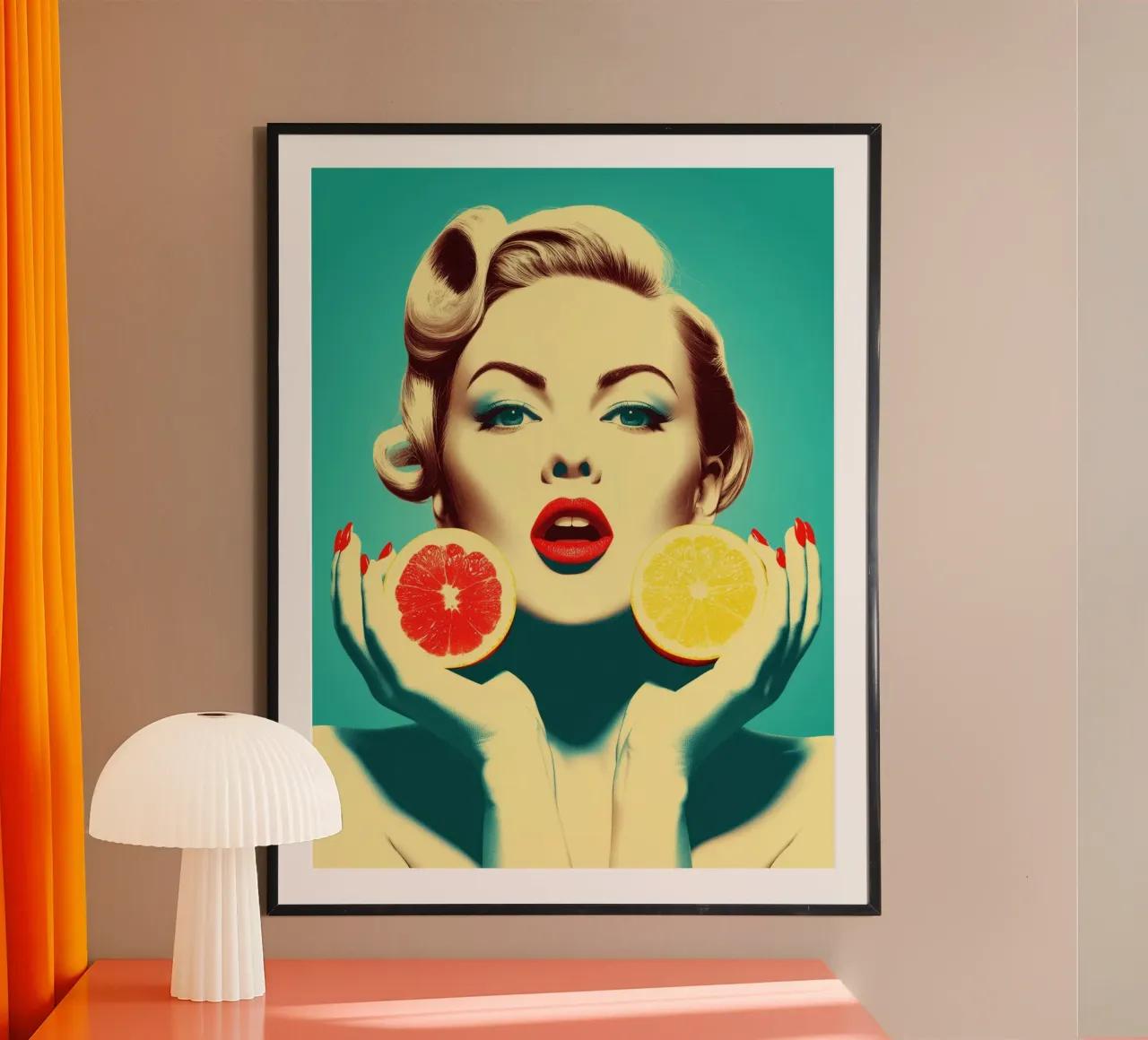 Citrus Frau | Fresca pop art vitaminica per la cucina poster da Autofocus