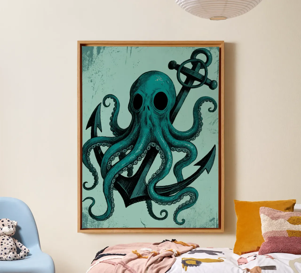 anchor octopus tela con Cornice a cassetta da knowledge