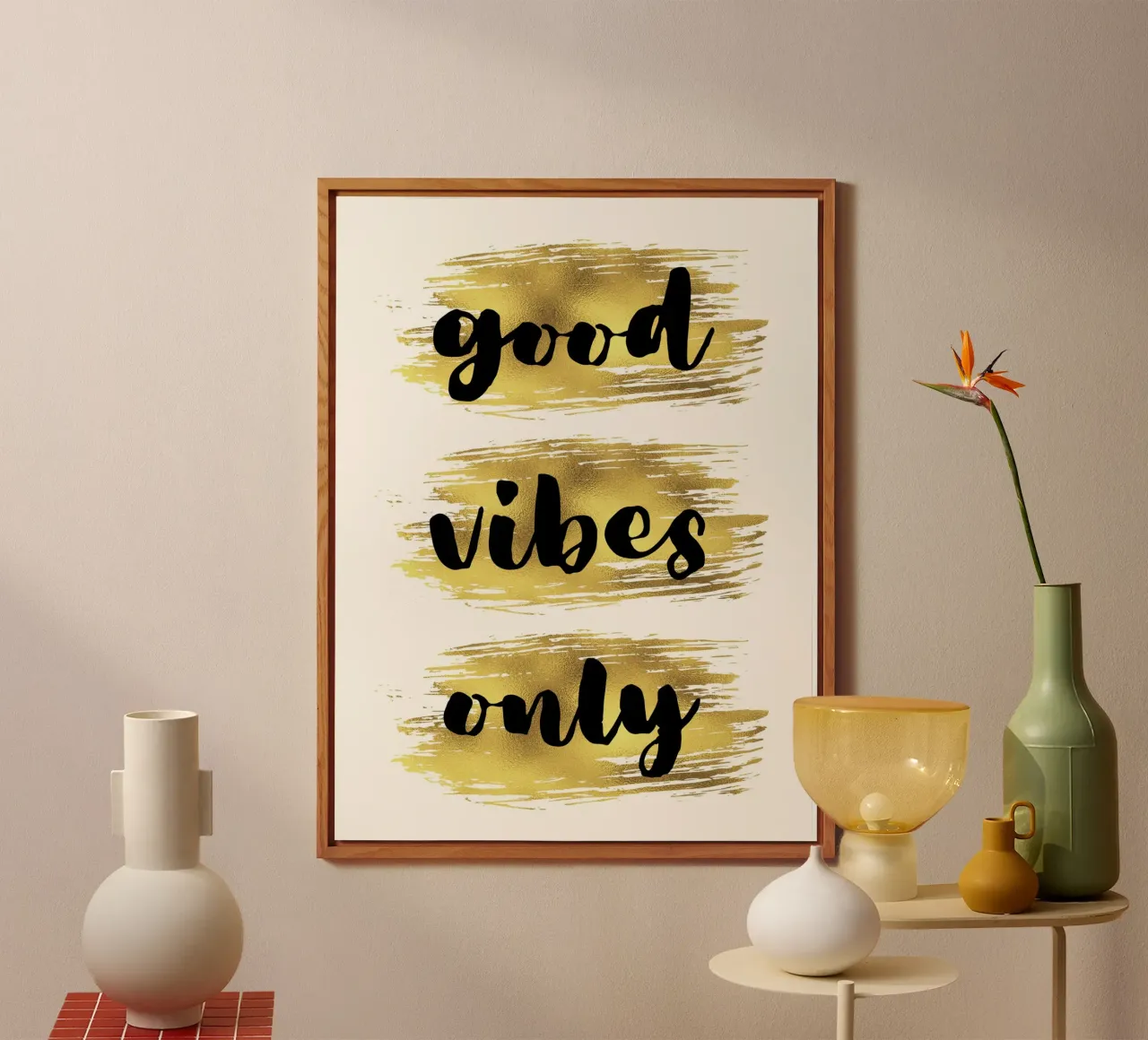 Good vibes only alluminio dibond da PinkCandyWalls