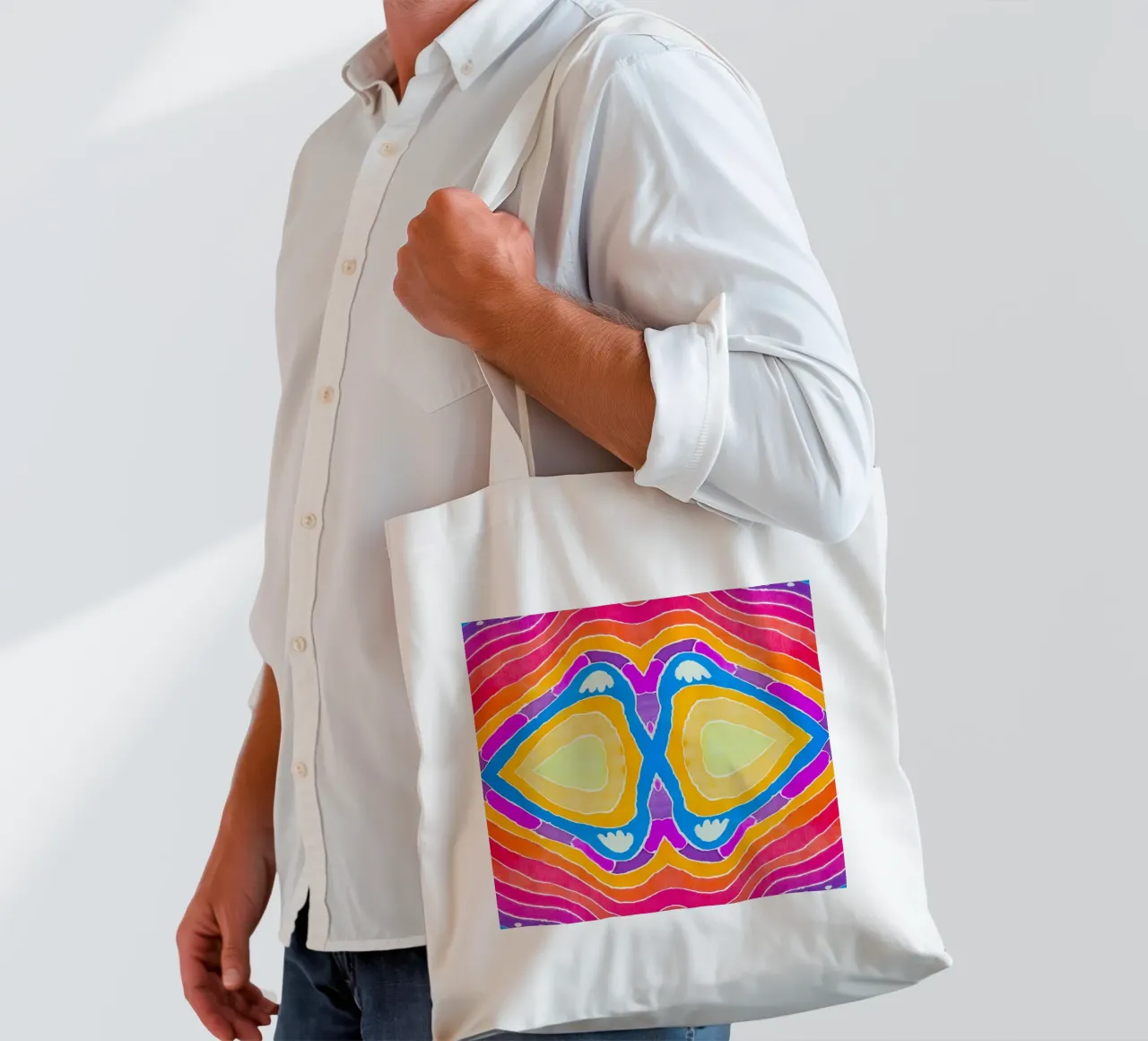 Batik pattern tote bag by Little Dean