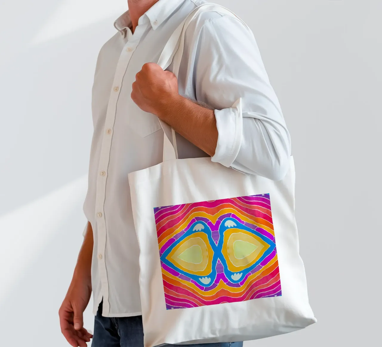 Batik pattern tote bag by Little Dean