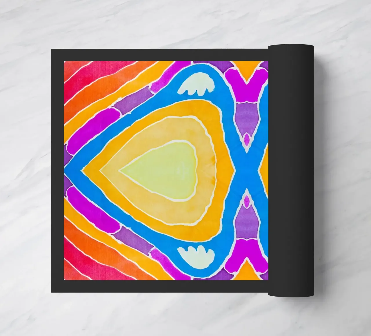 Batik patroon deurmat van Little Dean