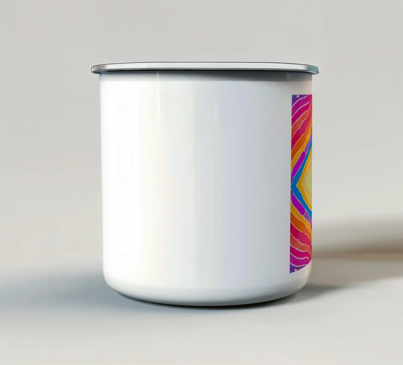 Batik pattern enamel mug by Little Dean