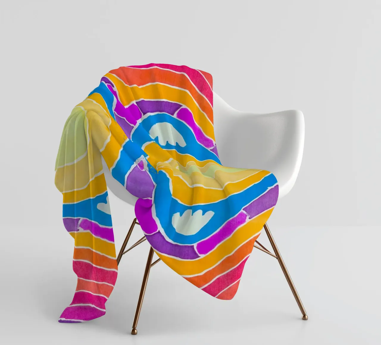 Batik pattern fleece blanket by Little Dean