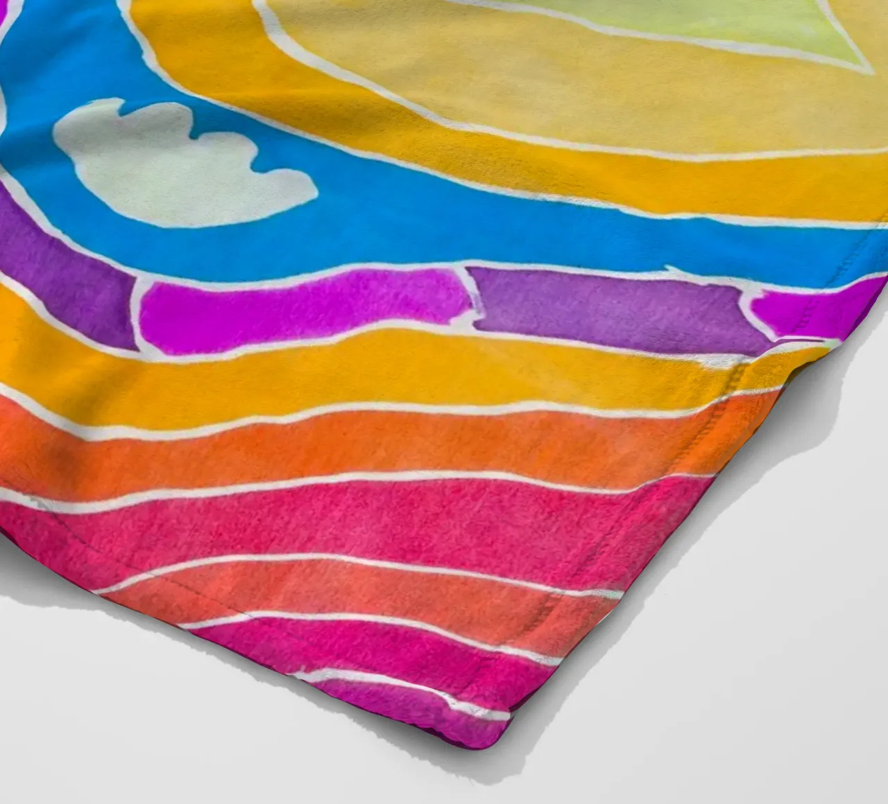 Batik pattern fleece blanket by Little Dean