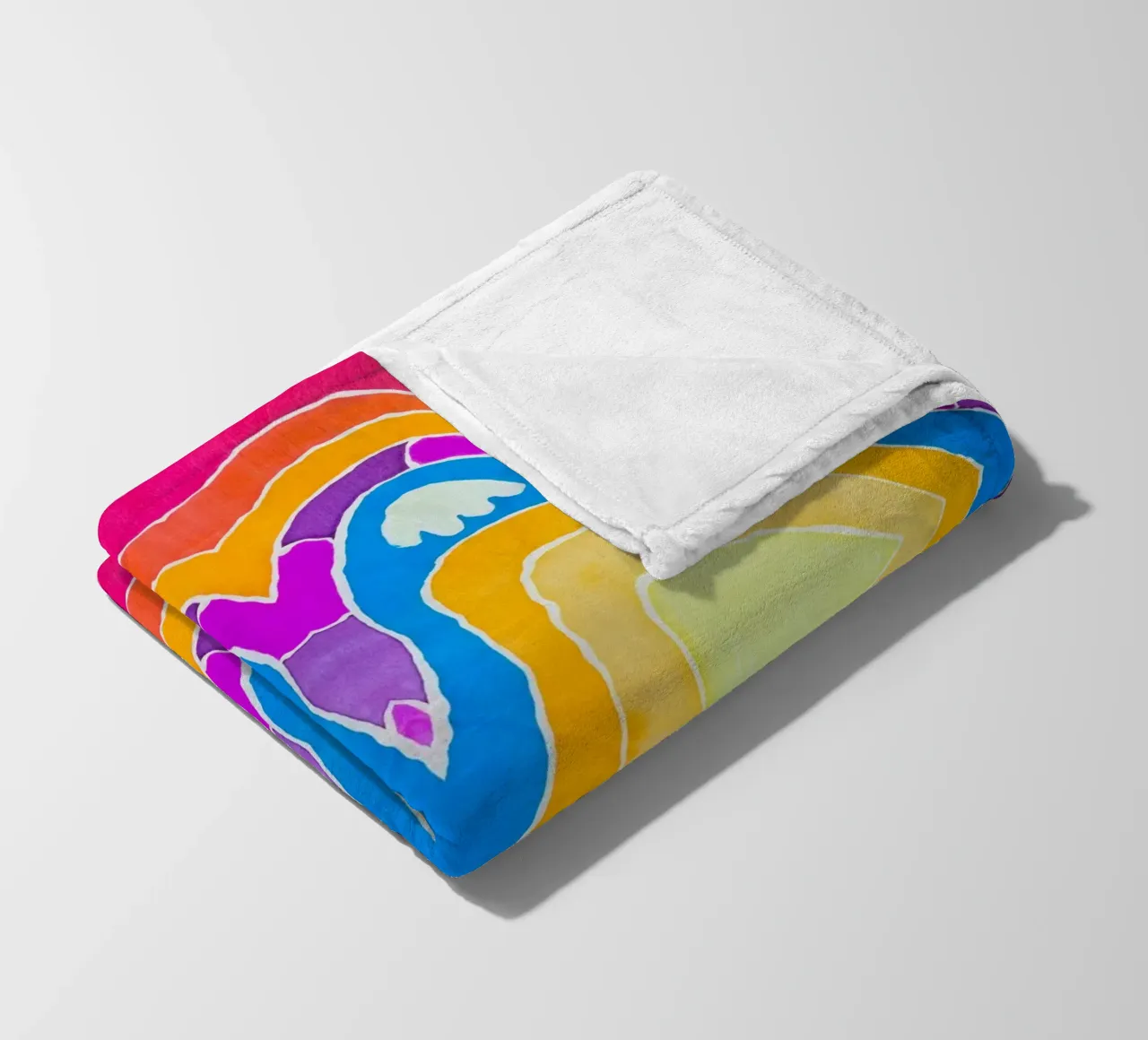 Batik pattern fleece blanket by Little Dean