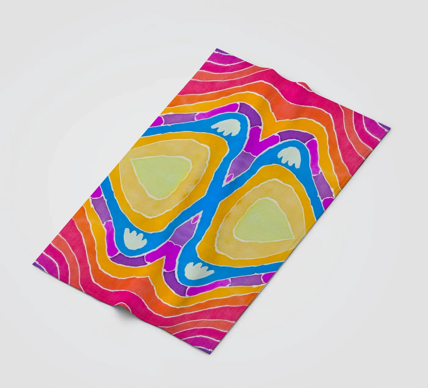 Batik pattern plaid polaire de Little Dean