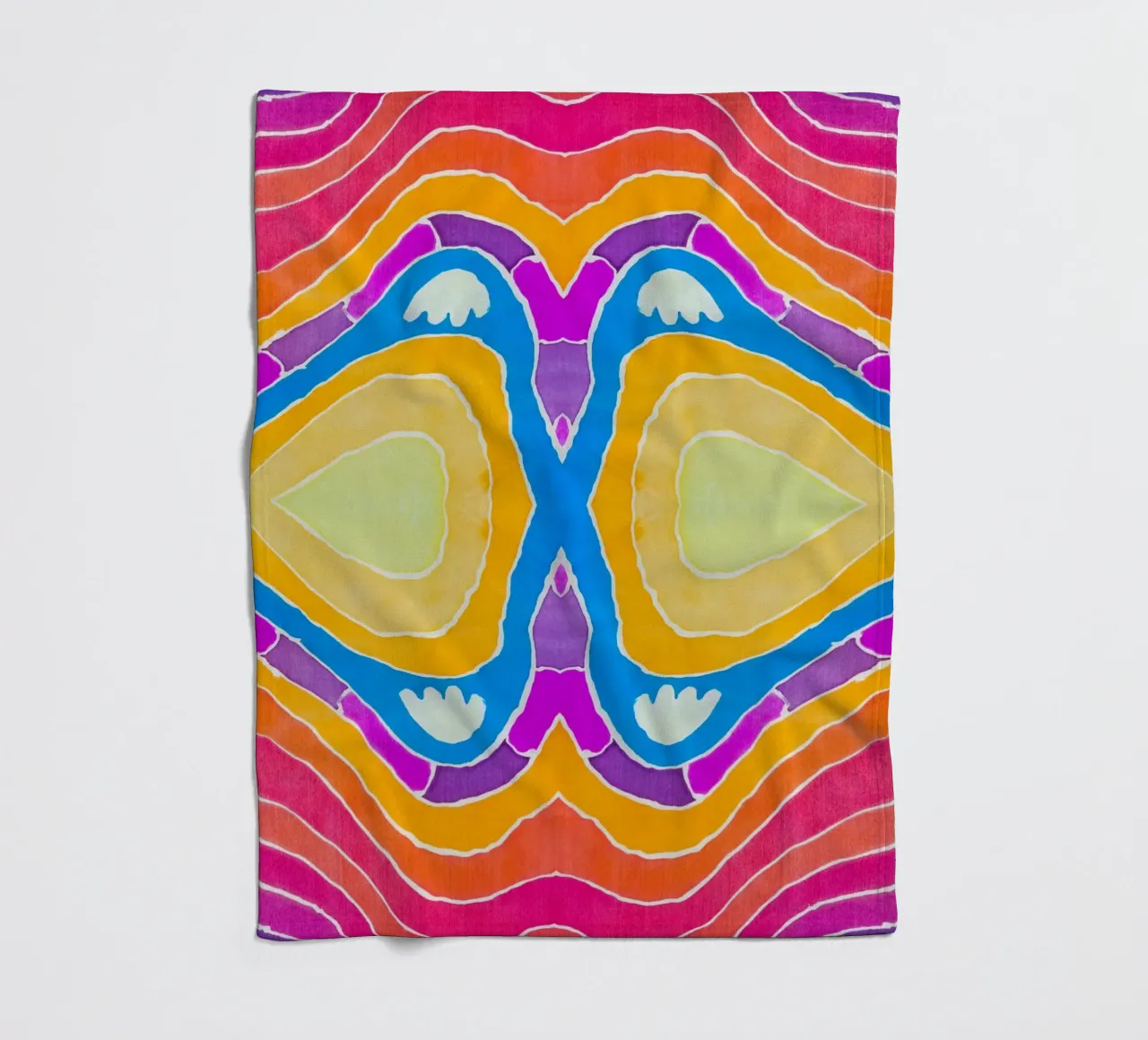 Batik pattern fleece blanket by Little Dean