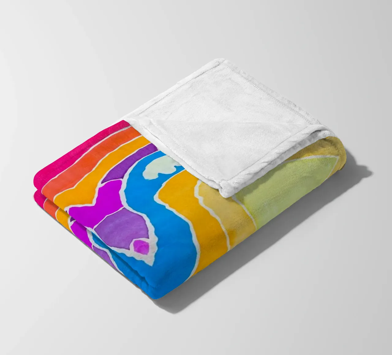 Batik pattern fleece blanket by Little Dean