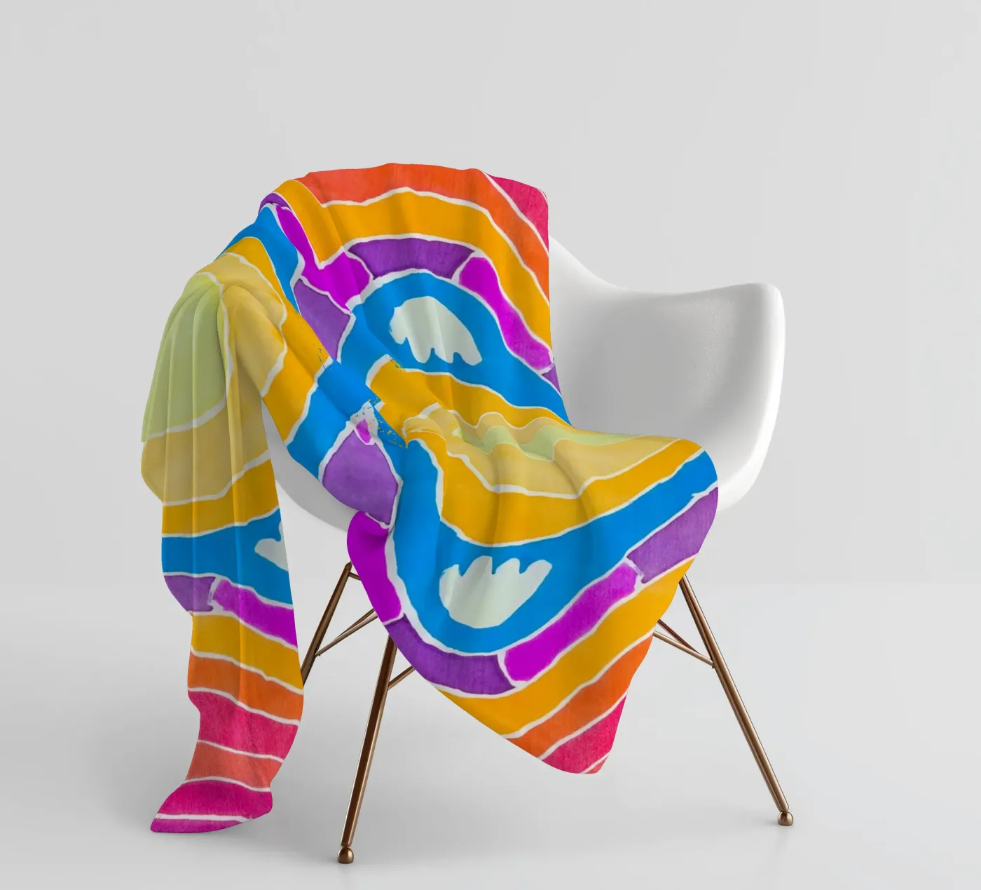 Batik pattern plaid polaire de Little Dean