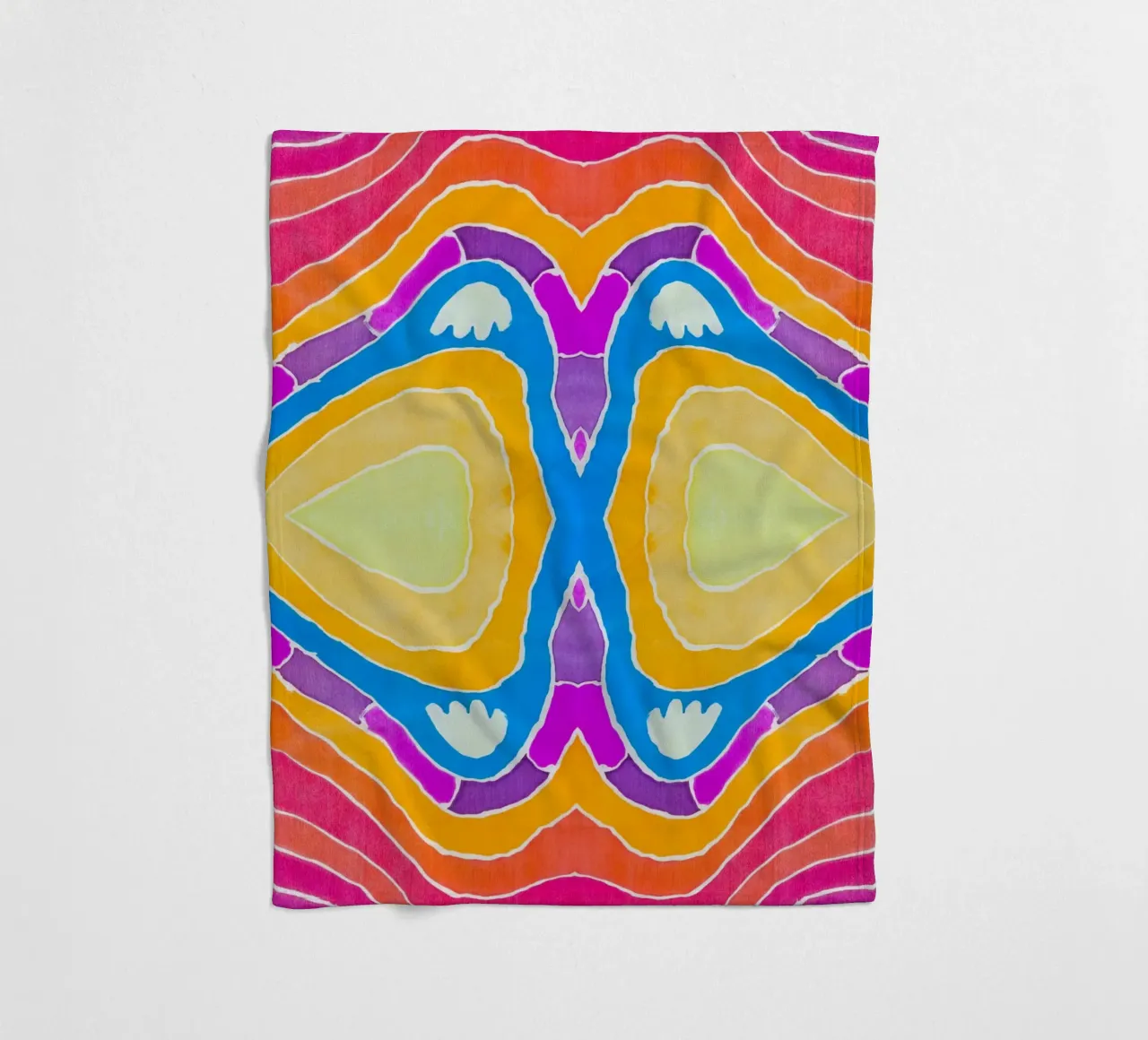 Batik pattern fleece blanket by Little Dean