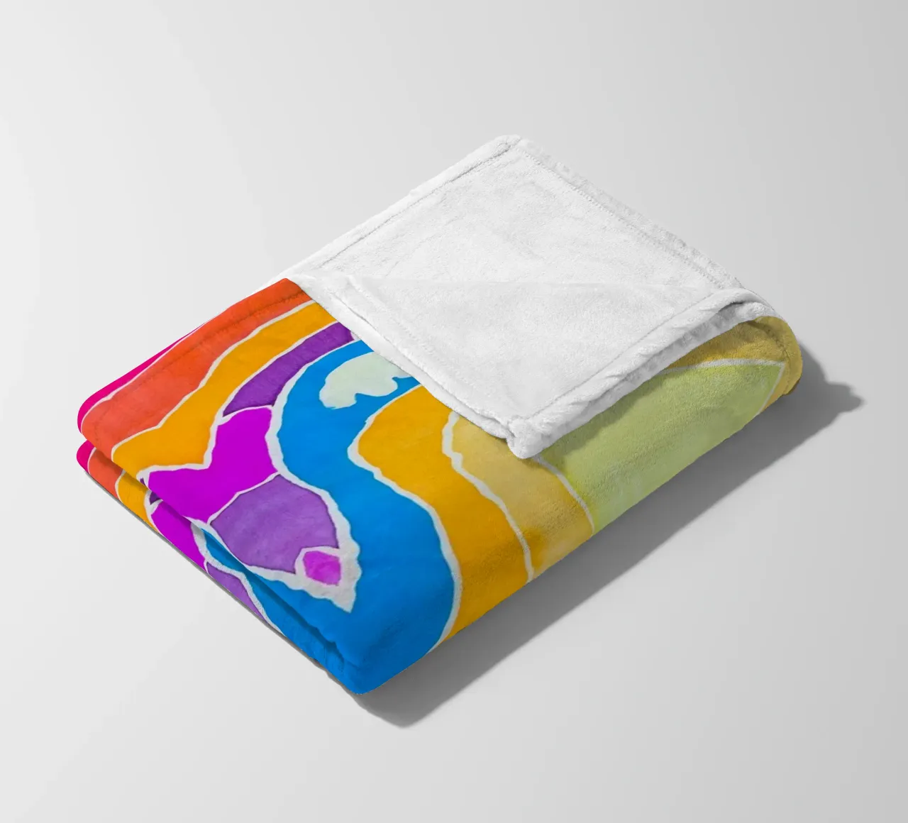 Batik pattern fleece blanket by Little Dean