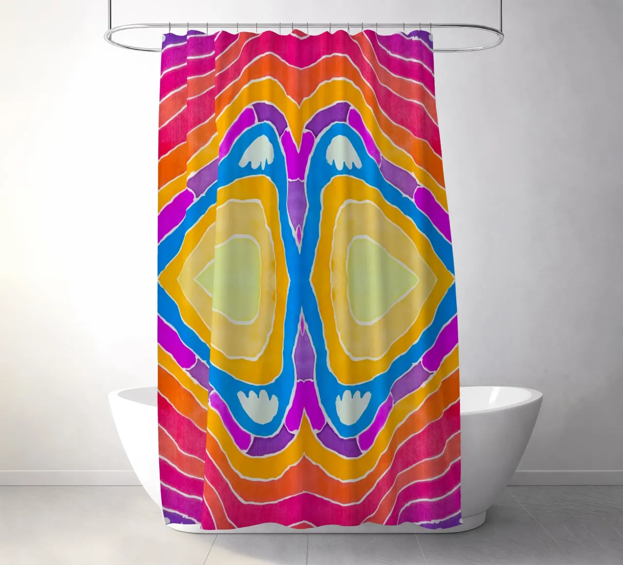 Batik patroon douchegordijn van Little Dean