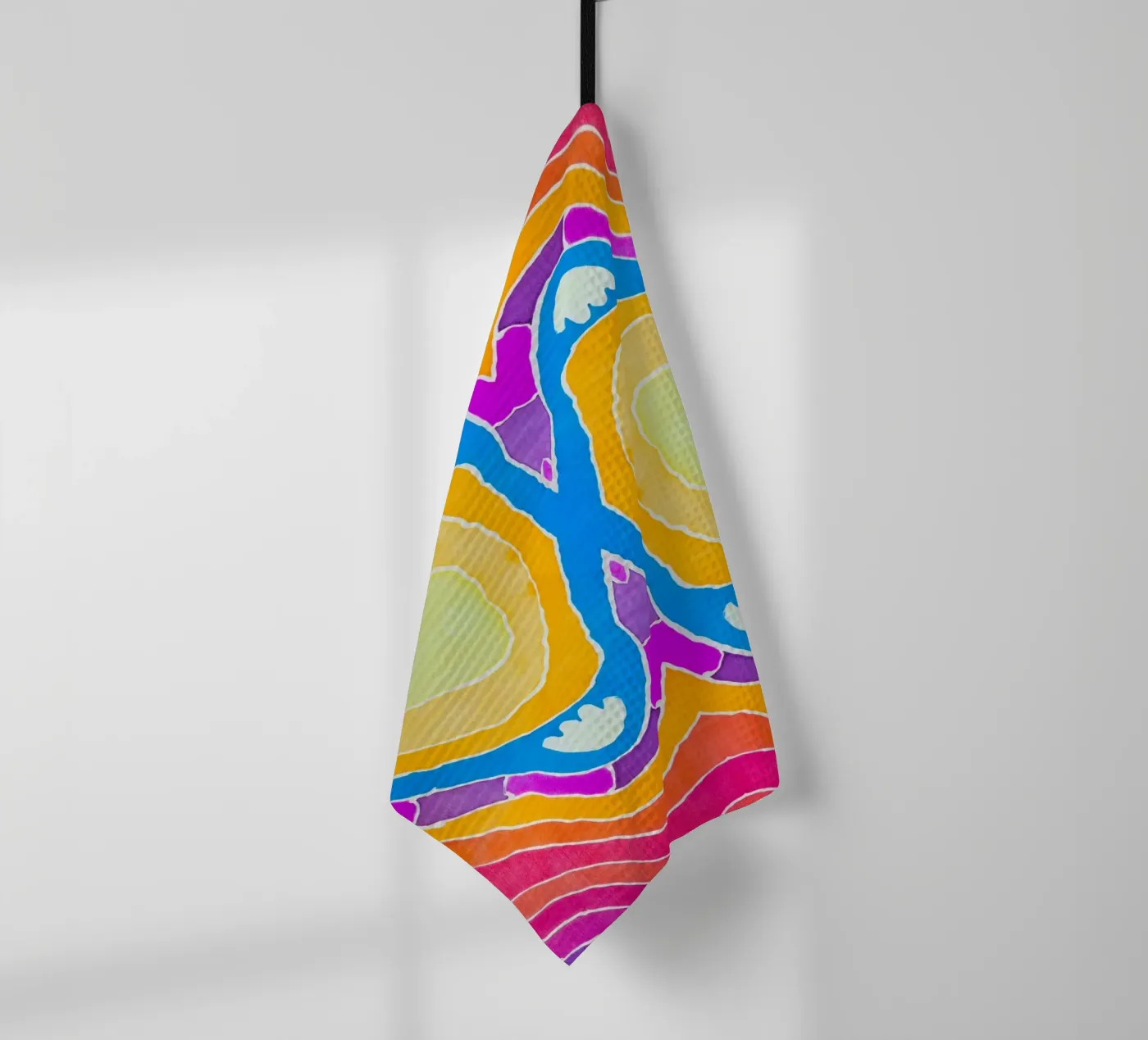 Batik pattern tea towel by Little Dean