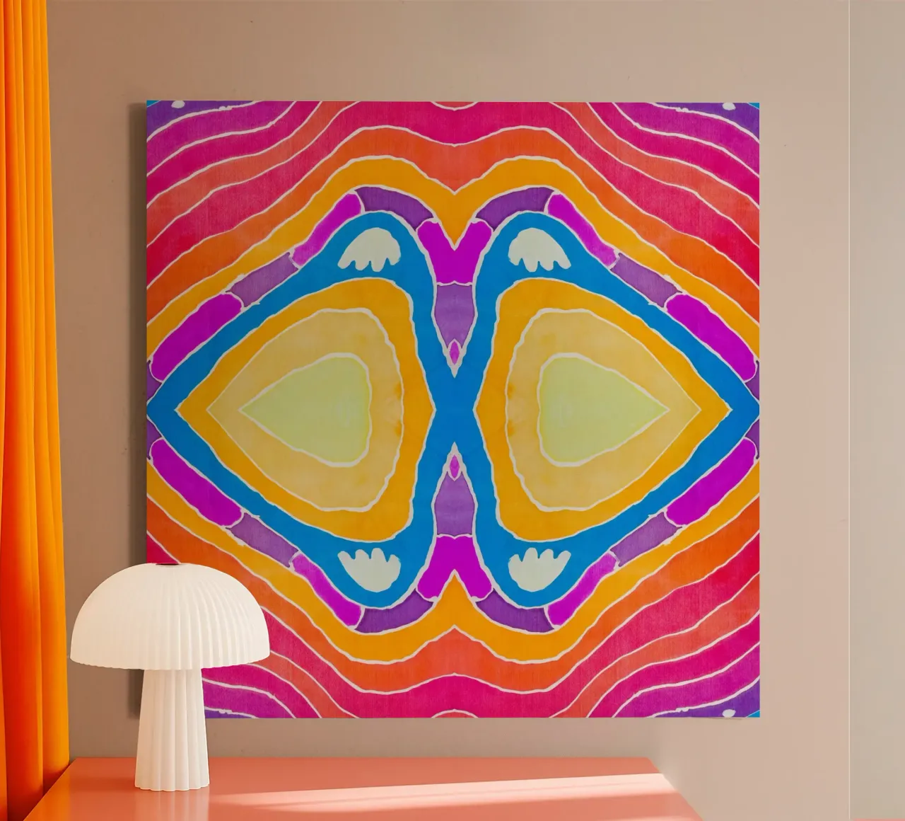 Batik pattern canvas by Little Dean