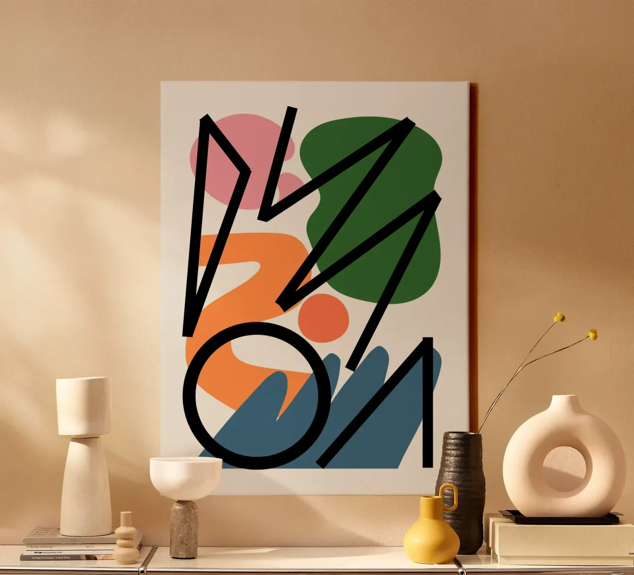 Organische constructie canvas met Baklijst van Little Dean